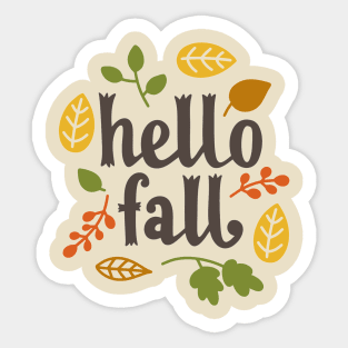 Hello Fall Sticker